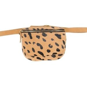 Leopard Print Tan Crossbody Bag